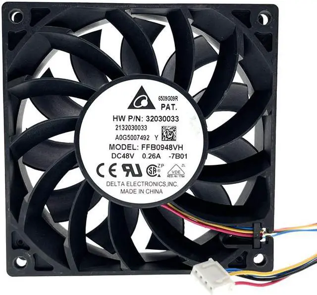 Alt view image 4 of 5 - FFB0948VH HW P/N 32030033 DC 48V Fan ,for Delta Electronics 9225 92mm Server Inverter Cooling Fan Dual Ball Bearing 3600RPM