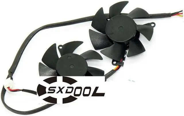 Alt view image 3 of 3 - For MSI R6450 6570 6670 Blizzard V5 graphics card fan 45mm,Hole distance: 39*39*39mm (2P&3P with one point and two connections) wiring cooler master FY04510H12SAA 12V 0.20A