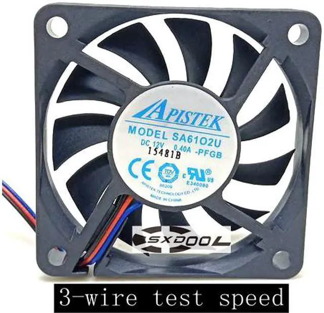 Alt view image 2 of 6 - Original For 62RTDH1100-4701 SA61O2U DH110 API APISTEK 60mm 6010 daul cooling fan