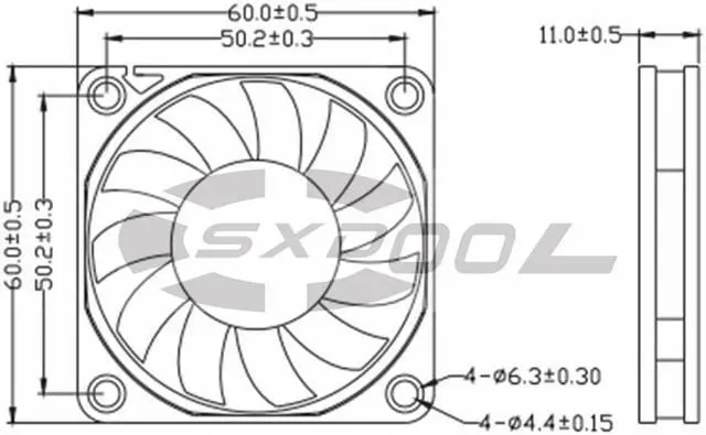 Alt view image 6 of 6 - Original For 62RTDH1100-4701 SA61O2U DH110 API APISTEK 60mm 6010 daul cooling fan
