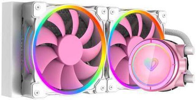 CPU Fans & Heatsinks ID-COOLING PINKFLOW 240 CPU Water Cooler 5V  Addressable RGB AIO Cooler 240mm CPU Liquid Cooler 2X120mm RGB Fan, Intel  115X/2066, AMD TR4/AM4 (Remote Controller is Included) 