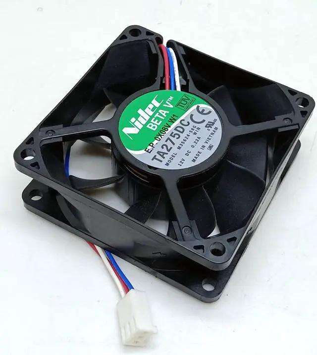 Alt view image 4 of 4 - Nidec TA275DC M35624-58G WIN 70mm 7cm 70x70x25MM DC12V 0.22A 3Liens Comouter Server Inverter Case Cooling Fan