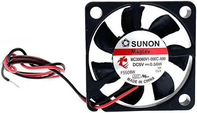 Alt view image 5 of 5 - DC 5V Cooling Fan 30mm 3cm,MC30060V1-000C-A99 Slim 6mm 30X30X6mm 0.56W 9500RPM 4.9CFM 3006 VAPO Bearing Mini Micro Fans