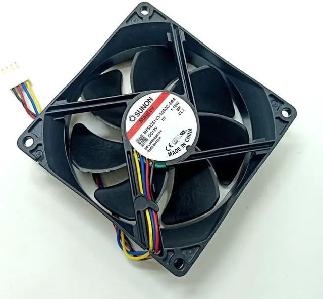 Alt view image 4 of 4 - Sunon 9225 92mm Mute Quiet PWM Computer Cooling Fan 92X92X25mm DC 12V MF92251V3-1Q03C-S9A 4-pin Temperature Control