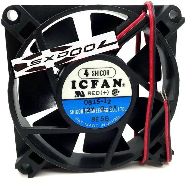 Alt view image 2 of 5 - New original SHICOH ICFAN 0815-12 12V 0.2A 8CM 8 cm 8015 cooling fan