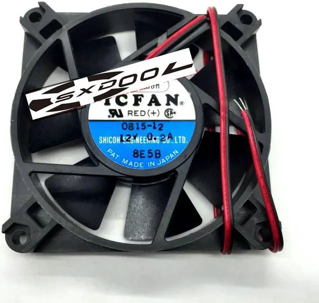 Alt view image 3 of 5 - New original SHICOH ICFAN 0815-12 12V 0.2A 8CM 8 cm 8015 cooling fan