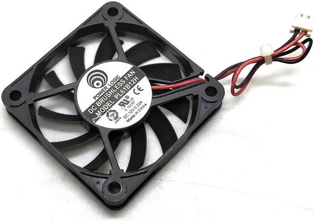 Alt view image 4 of 4 - 60MM 6cm Slim 10mm Cooling Fan for POWER LOGIC 6010 60X60X10mm 12V PL61B12H 2wire Server Inverter PC Fans