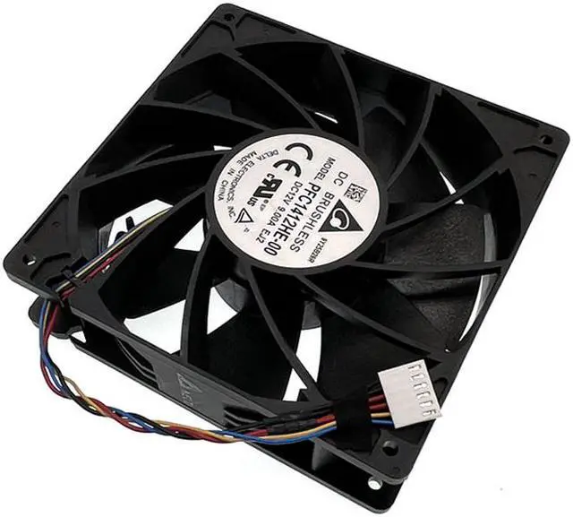 Alt view image 2 of 5 - 14cm 7500rpm Mining High Speed CFM Airflow Cooling Fan PFC1412HE-00 for M30 M31S 140x140x38 mm DC 12V 9A 6-P 6-Pin Dual Ball