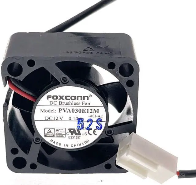 Main image of PVA030E12M -A01-AE ,for FOXCONN 3015 12V 3CM Fan 30X30X15mm 0.10A 7000RPM, Industrial Computer Set Top Box Cooling Fan