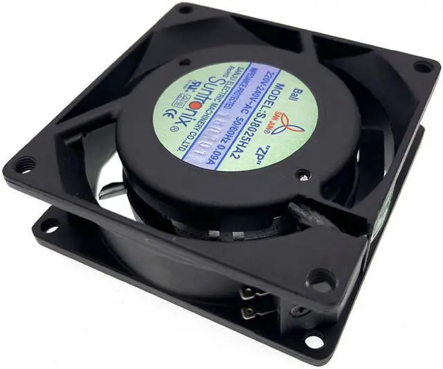 Alt view image 3 of 6 - New 80mm AC 220V 240V Computer Cooling Fan,SJ8025HA2 SanJu 80X80X25mm 8cm Dual Ball Bearing 50/60Hz Server Case Cabinets Fans