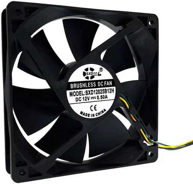 Main image of 120mm 12025 DC 12V 0.50A PWM PC CPU Cooling Fan 120x120x25mm Dual Ball Bearing 3300 Rpm,High Speed Replace Delta AFB1212SH