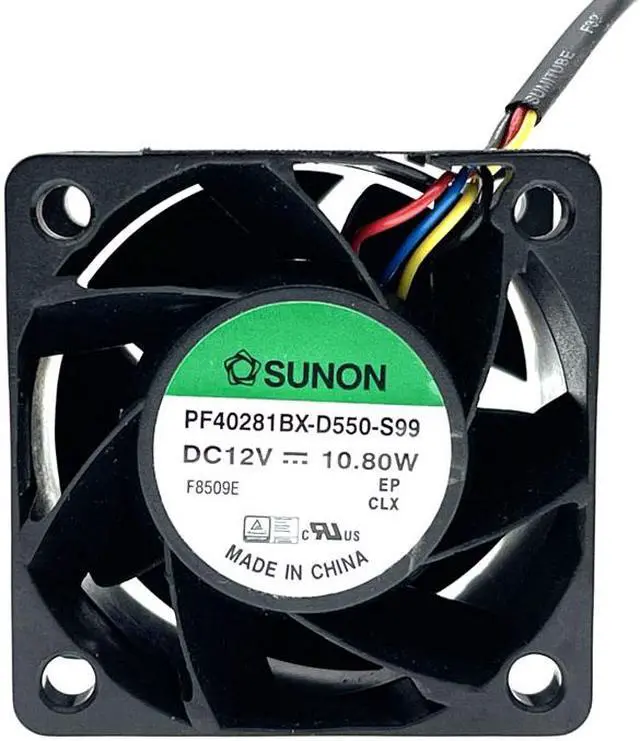 Alt view image 3 of 5 - New 40mm 4cm High Speed CFM Case Cooling Fan,PF40281BX-D550-S99 for Sunon 40X40X28mm 4028 12V 10.80W 20000RPM 4wire Mini Fans