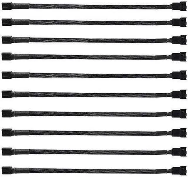 Main image of 10Pack 4-Pin Case Male to Female PWM Fan Splitter Cable 10.6inch Sleeved Braided Adapter Computer PC Fan Power Extension Cable Converter for Computer ATX Case Compatible 3-Pin/4-Pin Cooling Fan Cable