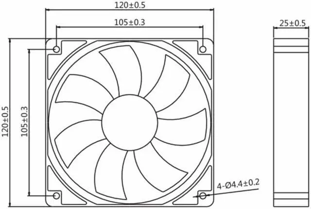 Alt view image 2 of 6 - U12AM AC 220V 14/12W Ikura Fan All Full Metal Fan 12cm 12025 High Temperature Resistant Cabinet Industrial Case Fans
