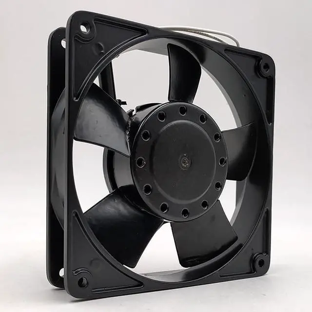 Alt view image 4 of 6 - U12AM AC 220V 14/12W Ikura Fan All Full Metal Fan 12cm 12025 High Temperature Resistant Cabinet Industrial Case Fans