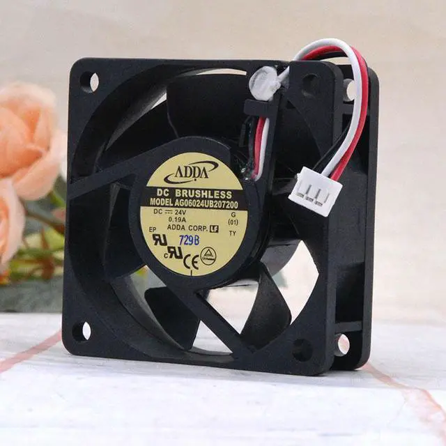 Alt view image 6 of 6 - AG0624UB207200 DC 24V 0.19A 6cm 60mm Fans ADDA 6020 Frequency Converter Stalling Alarm Server Case Fan