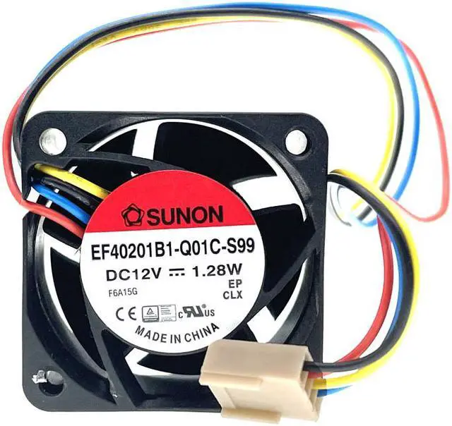 Alt view image 4 of 4 - Mute 40mm 4cm 12V PWM Computer Case Cooling Fan,EF40201B1-Q01C-S99 for Sunon 40X40X20mm 1.28W 4Pin Quiet Silent Cooler