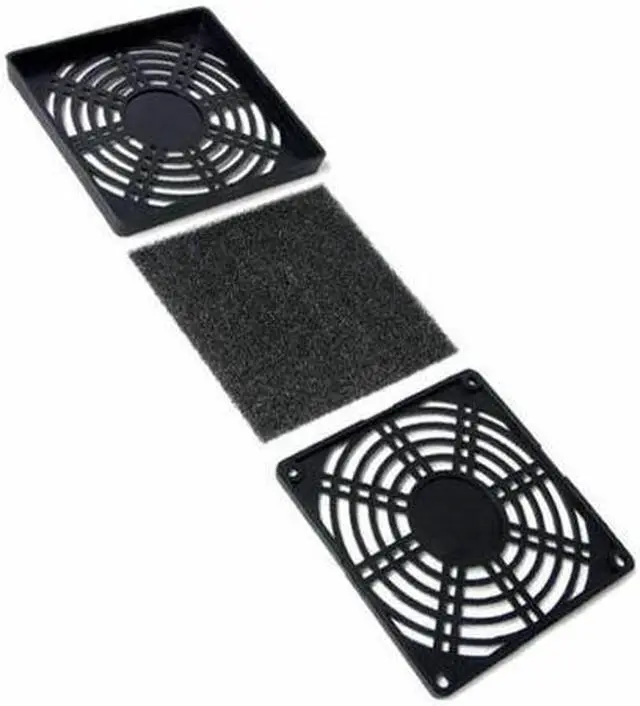 Alt view image 3 of 4 - 120mm Black Dustproof Fan Dust Filter Plastic Cover Grill Guard FGP-120