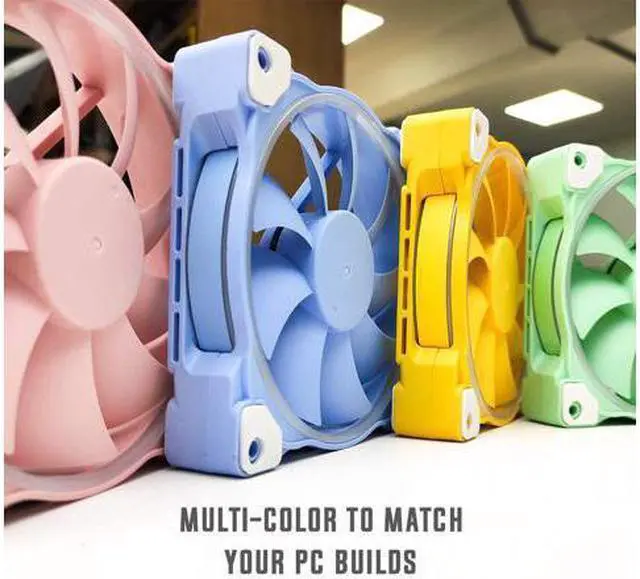 Alt view image 2 of 7 - NEW ID-COOLING ZF-12025 Pastel 120mm Case Fan White LED PWM Fan for PC Case/CPU Cooler (Baby Blue)
