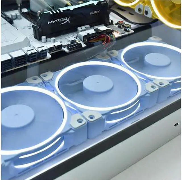 Alt view image 3 of 7 - NEW ID-COOLING ZF-12025 Pastel 120mm Case Fan White LED PWM Fan for PC Case/CPU Cooler (Baby Blue)