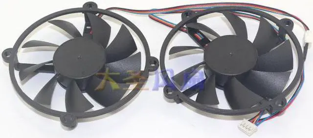 Alt view image 3 of 3 - New Jamicon NF24076B1HK-R 8CM round frame, hole pitch 6.3CM, diagonal 9CM, dual-ball temperature control 4-wire cooling fan For Gegorce GTX200 Series VGA cooler