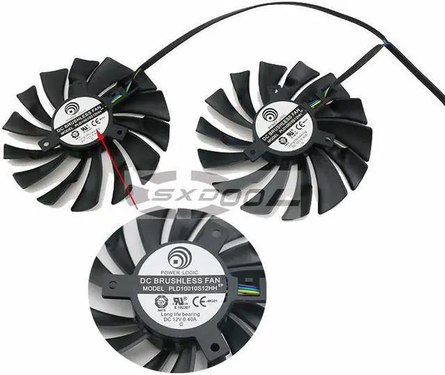 Alt view image 5 of 5 - New For MSI GTX980 GAMING 2G 4G 6G/GTX 950 960 980TI /GTX 970 Gold Edition PLD10010S12HH cooling fan