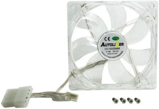 Alt view image 2 of 5 - Purple Quad 4-LED Light Neon Quite Clear 120mm PC Computer Case Cooling Fan Mod