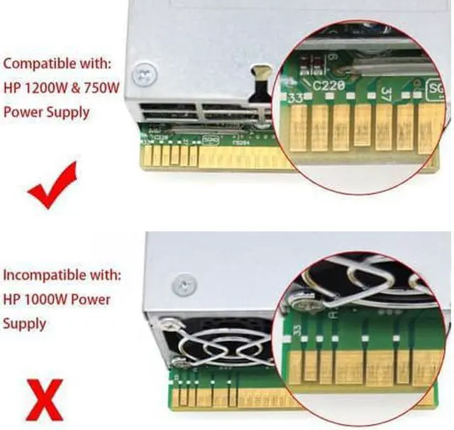 Alt view image 4 of 7 - Ethereum Mining ETH ZEC LTC 1200W/750W Server PSU Power Supply Unit to GPU Breakout Board Adapter + 12pcs 6-Pin PCIe to (6+2Pin) PCIe Graphics Card Power Cables
