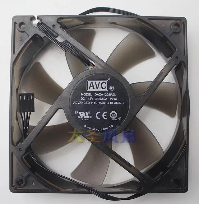 Alt view image 4 of 4 - Original For Lenovo AVC DAZA1225R2L 12CM 12025 high wind volume mute 4-wire temperature control CPU fan
