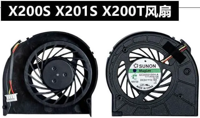 Alt view image 4 of 4 - For Thinkpad Lenovo X200S X201S X200T cooling fan SUNON GC05501VH-A DC5V 0.18A
