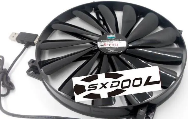 Alt view image 4 of 5 - 5V USB cooling fan Cooler Master A20020-07CA-2JN-F1 5V 0.30A 20CM 20020 round cooler
