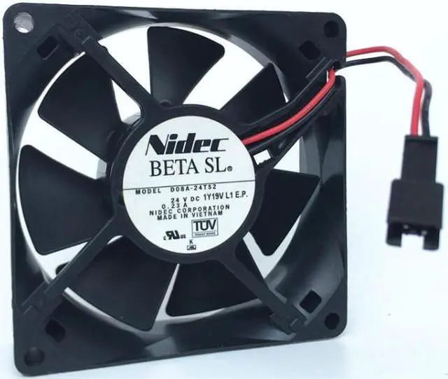 Alt view image 2 of 2 - Nidec D08A-24TS2 DC24V 0.23A 8cm 8025 2-wire inverter cooling fan