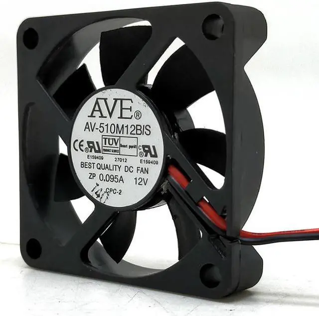 Main image of Mute Silent Quiet 50mm 5cm 12V Cooling Fan,Original AV-510M12B/S 50x50x10MM DC12V 0.095A 2Lines Fans