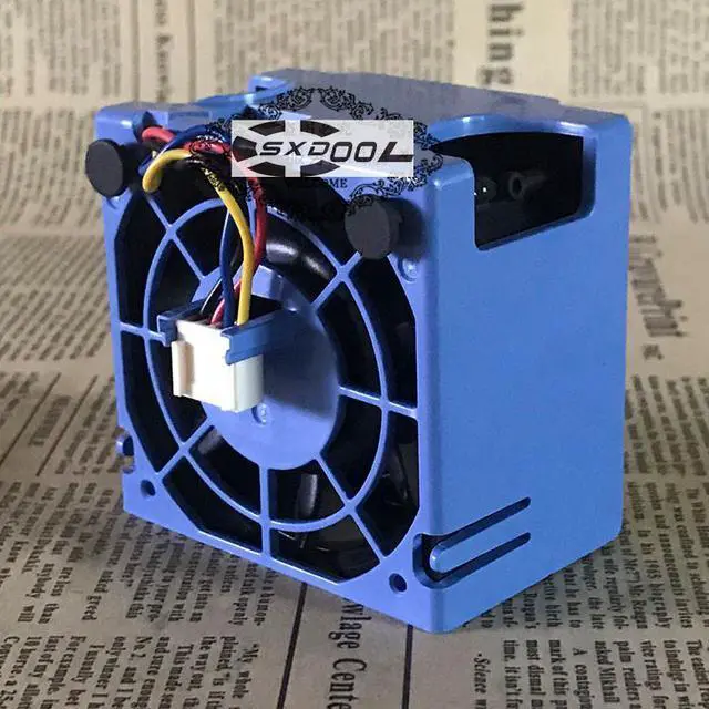 Alt view image 5 of 5 - Original server fan 2B06038B12S 23.10535.001 fan with blue basket holder , AVC 6cm 6038 DC12V 1.8A a large air cooler 4wires PWM cooling fan