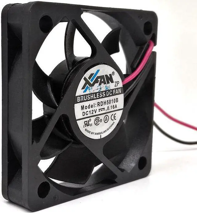Main image of 50mm 10mm Slim Cooling Fan RDH5010B DC Brushless 12V 0.16A 50x50x10mm 2-wire Ball Bearing Square Server Inverter Cooler Fan