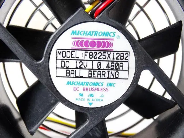 Alt view image 4 of 5 - F8025X12B2 for Mechatronics 80mm 8cm 80X80X25mm DC 12V 0.48A 8025 High Speed Chassis Cooling Fan