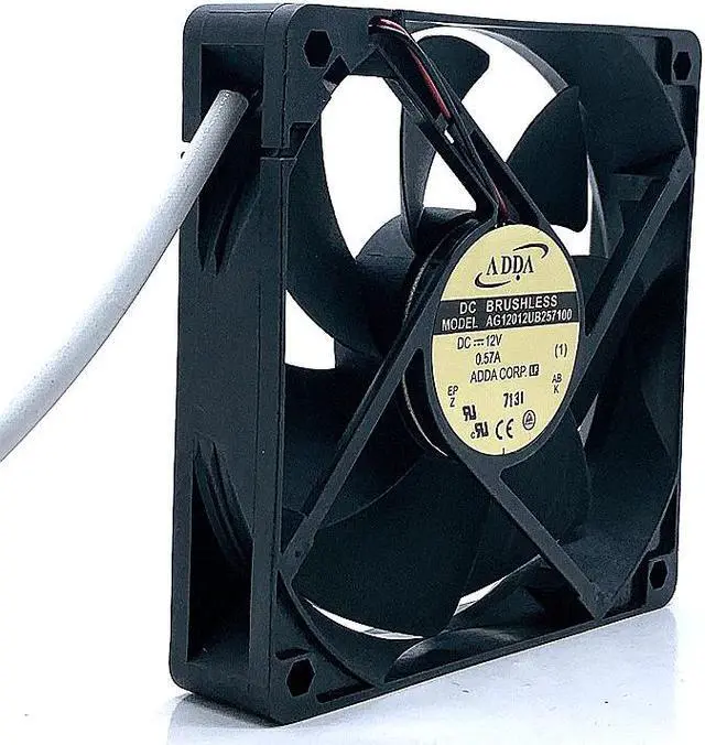 Main image of AG12012UB257100 ADDA 12V 12025 12CM 120mm Dual Ball Bearing 3600RPM 106CFM High Speed Air Flow Case Cooling Fan