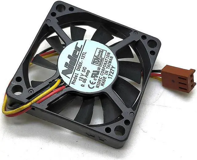 Alt view image 4 of 4 - 50mm 5CM Cooling Fan 5010 DC 12V D05X-12TL Dual Ball Bearing CPU Speed Measurement Industrial Computer North South Bridge Silent