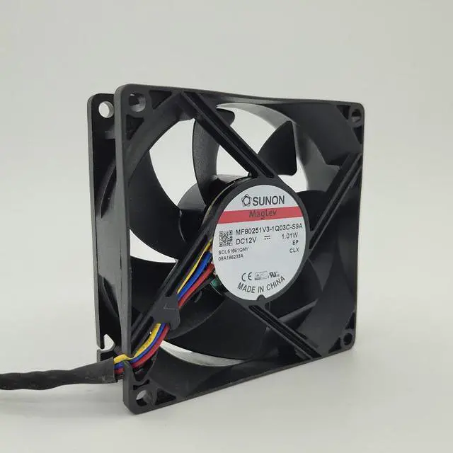 Alt view image 2 of 5 - 80mm Mute Pwm Cpu PC Cooling Fan,Sunon MF80251V3-1Q03C-S9A 80X80X25mm 12V 1.01W 4P 4Wire Water Cool Fans Quiet Low Noise