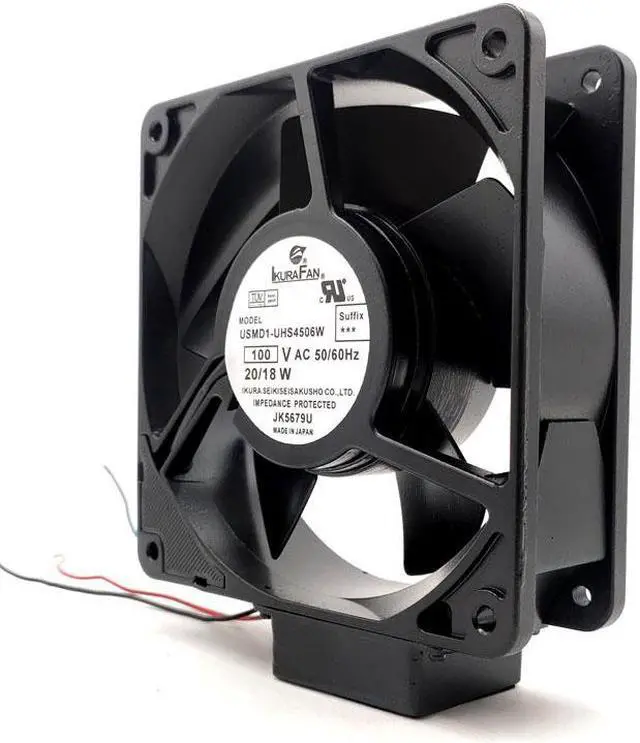 Alt view image 6 of 7 - 120mm AC 100V Metal Cooling Fan Ikura USMD1-UHS4506W 120X120X38mm 12cm 12038 20/18W High Tempreture Resistance