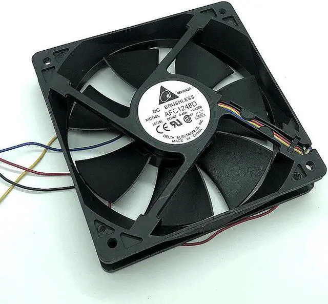 Alt view image 4 of 4 - 48V 120mm 12cm Cooling Fan,for Delta AFC1248D 120X120X25mm Dual Ball Bearing 0.48A Server Inverter Cabinets Fans