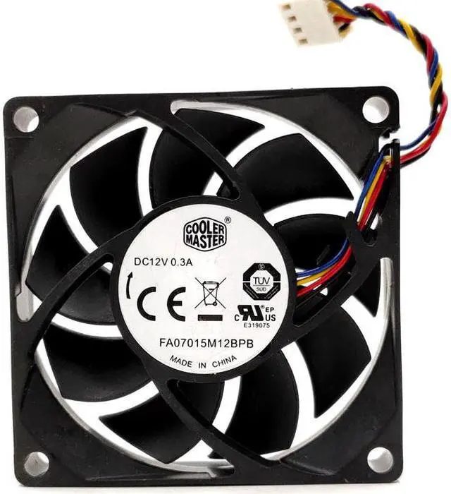 Alt view image 2 of 5 - 70mm 7cm Cpu PWM Mute Cooling Fan, FA07015M12BPB 7015 70X70X15mm DC 12V 0.3A Quiet Silent Low Noise Computer PC Fans