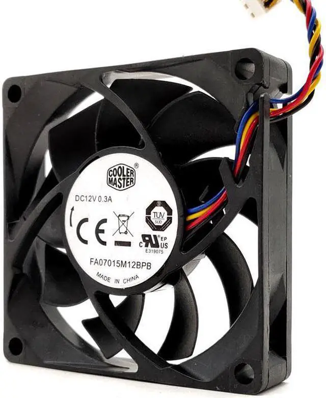 Alt view image 4 of 5 - 70mm 7cm Cpu PWM Mute Cooling Fan, FA07015M12BPB 7015 70X70X15mm DC 12V 0.3A Quiet Silent Low Noise Computer PC Fans