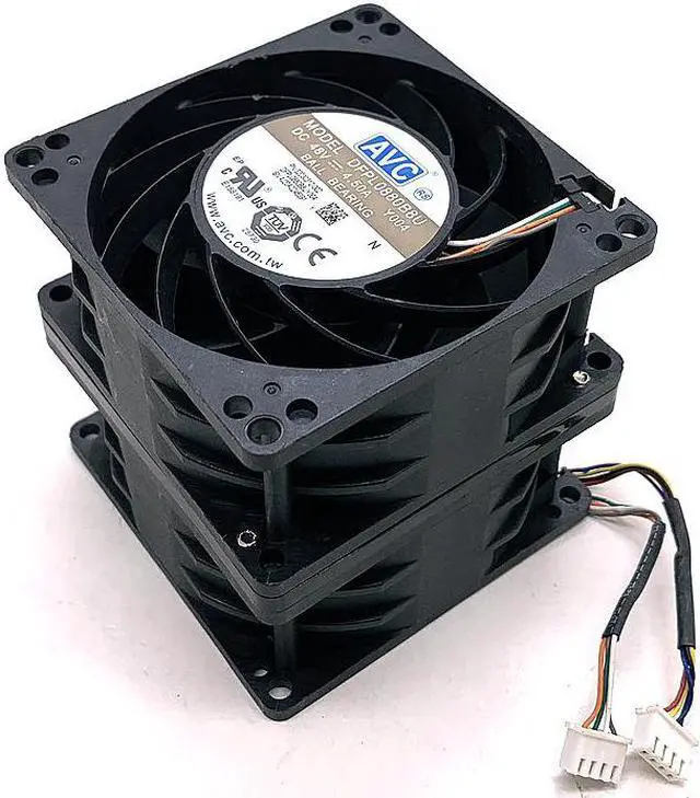 Alt view image 4 of 4 - DFPL0880B8U 48V High Speed Powerful DC Cooling Fan for AVC 8080 Violent Automobile Supercharged Double Motor 4.5A 8CM Fans