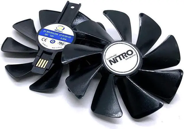 Main image of 95MM CF1015H12D Gear Graphics Card Fan Cooler Fan Replacement For Sapphire NITRO RX590 RX580 RX570 RX480 RX470 4N001-02-20G