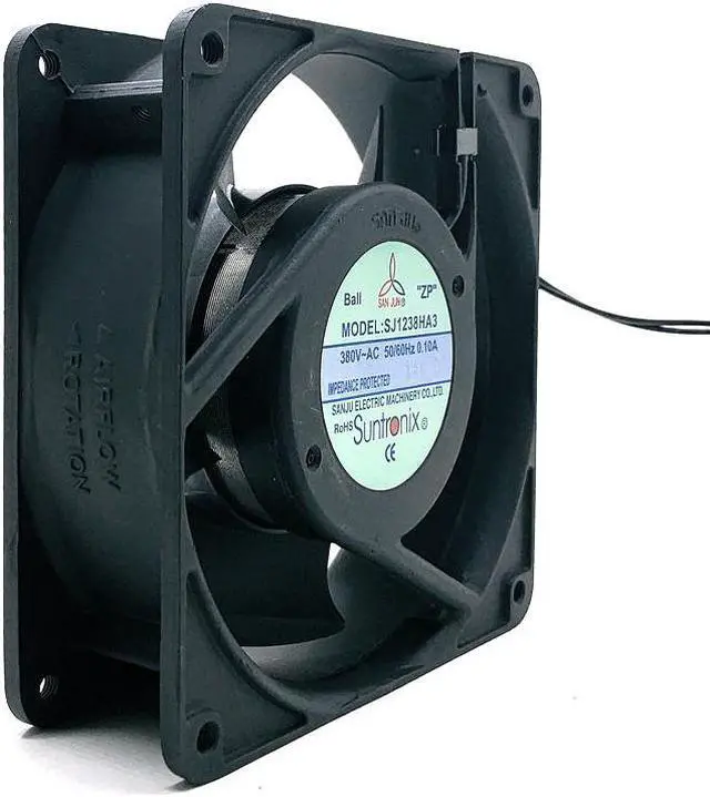 Main image of 380V 120mm 12cm Case Fan 12038 380VAC SJ1238HA3 Industrial Cabinet Distribution Box 12cm Axial Cooling Fan
