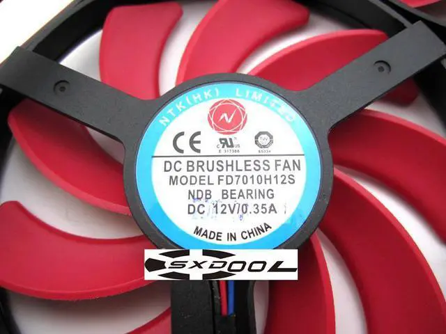 Alt view image 6 of 6 - 1 Pair ffor NTK FD7010H12S ultra-thin graphics card fan mounting Diameter 85mm 4-wire PWM fan