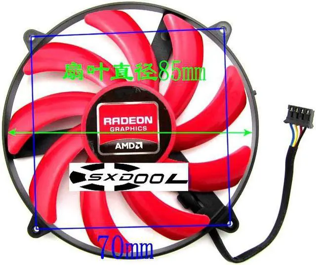 Alt view image 4 of 6 - 1 Pair ffor NTK FD7010H12S ultra-thin graphics card fan mounting Diameter 85mm 4-wire PWM fan