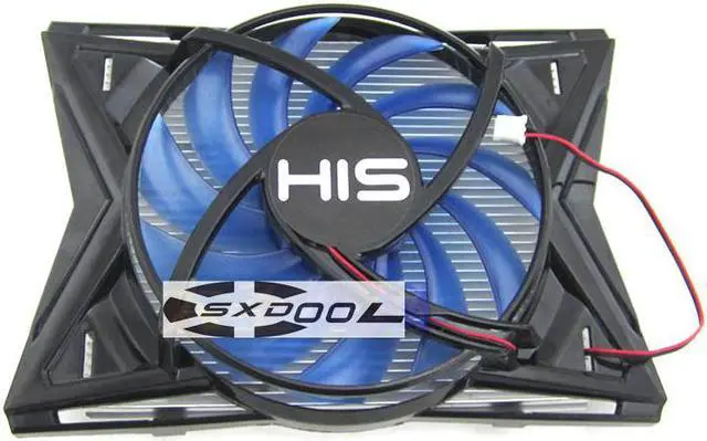 Main image of For HIS HD4850/HD5550/HD5570 HD5750/6750/7770/H675F graphics card cooler cooling fan heatsick & fan, Hole 53mm x 53mm / 43mm x 43mm