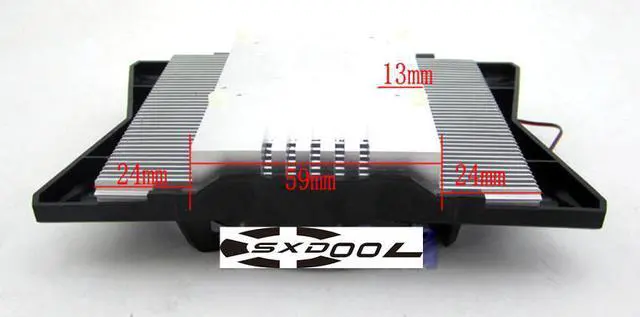 Alt view image 3 of 3 - For HIS HD4850/HD5550/HD5570 HD5750/6750/7770/H675F graphics card cooler cooling fan heatsick & fan, Hole 53mm x 53mm / 43mm x 43mm